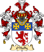 Irish Family Coat of Arms (v.25a) O'Haffy or Haughey