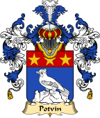 French Family Coat of Arms (v.25) Poitevin or Potvin