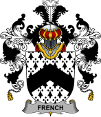 Irish Family Coat of Arms (v.25b) French